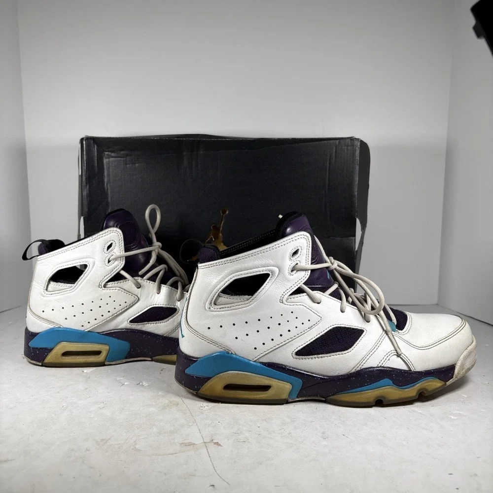 Size‎ 8 Nike Air Jordan Flight Club 91 White Blue Lagoon 555475-105